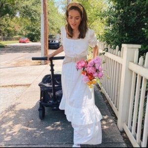 Gal Meets Glam Blakely Tiered White Dress NWT 14